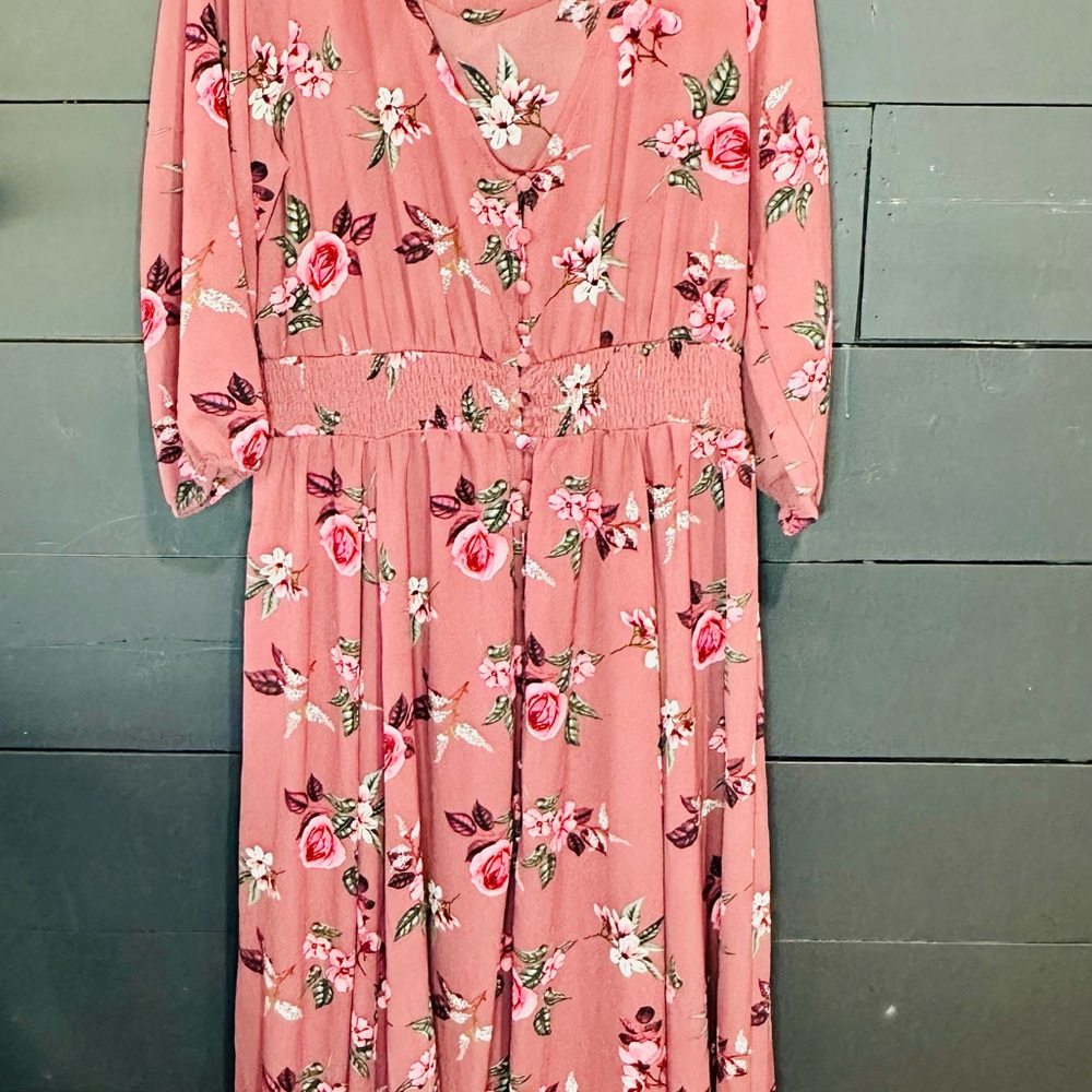 City Chic Pink Floral Dress